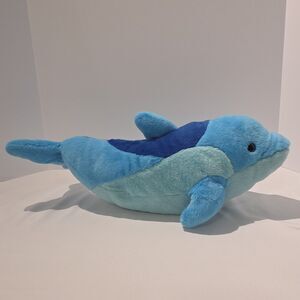 The Petting Zoo Sea World Dolphin Plush 17" Embroidered Souvenir Blue 2018
